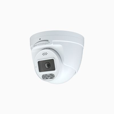 Speco O8TDD2 8MP AI Turret IP Camera, Audio and Visual Deterrent
