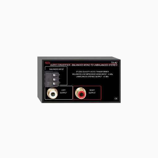 RDL TX-A2 1-Channel Audio Converter, Balanced to Unbalanced RDL TX-A2 1-Channel Audio Converter, Balanced to Unbalanced