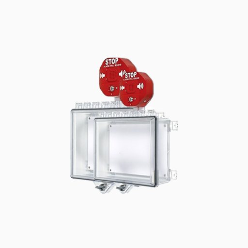STI 7523 Polycarbonate Cabinet with Cabinet Stop Sign Alarm
