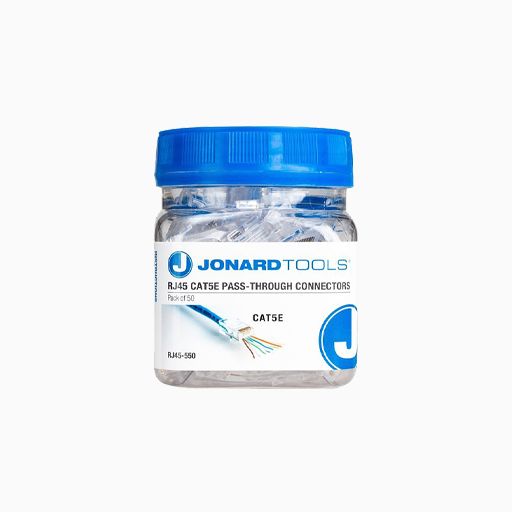 Jonard Tools RJ45-550 Rj45 Cat5e Pass-Through Connectors Jonard Tools RJ45-550 Rj45 Cat5e Pass-Through Connectors