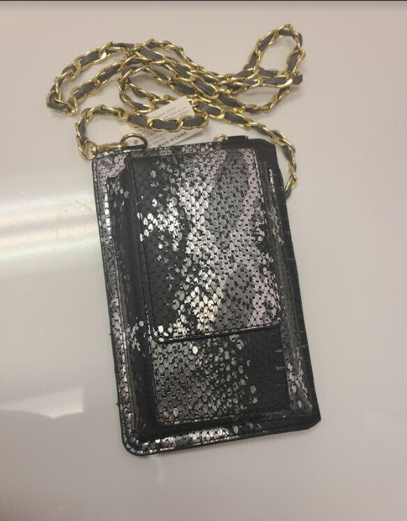 Snake Phone Wallet Black