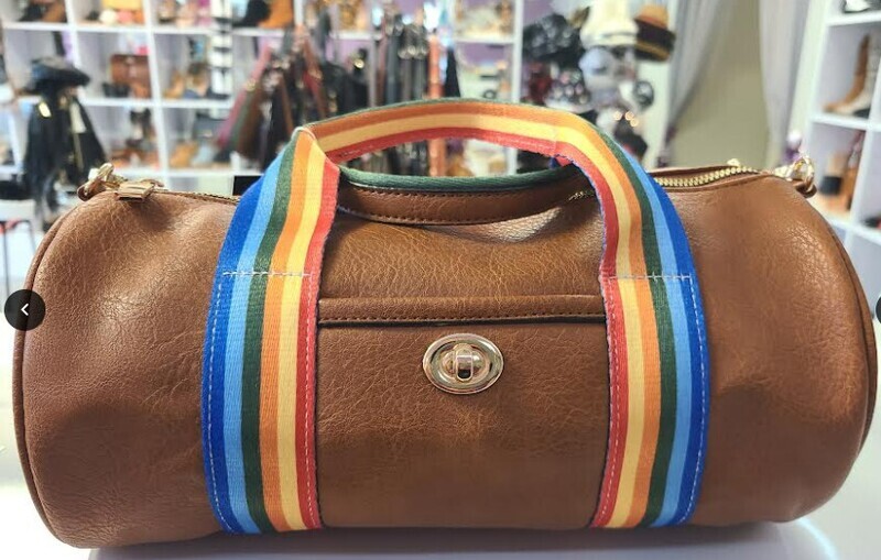 LSD154-BR   Pride Strap Small Purse   Brown