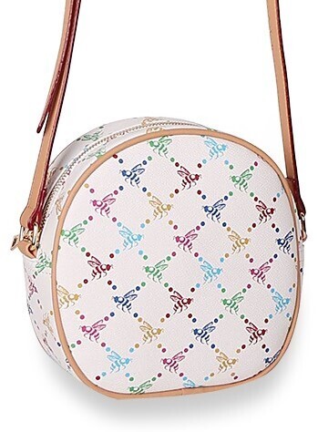 MED-6355-WT   Signature Bee Print Crossbody Sling   Color:White