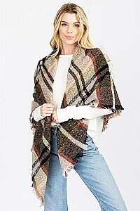 KKWSF803   Cute Assorted Color Multi Tone Fashion Scarf