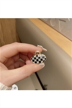 L3629   Chessboard Hair Clip   Gold
