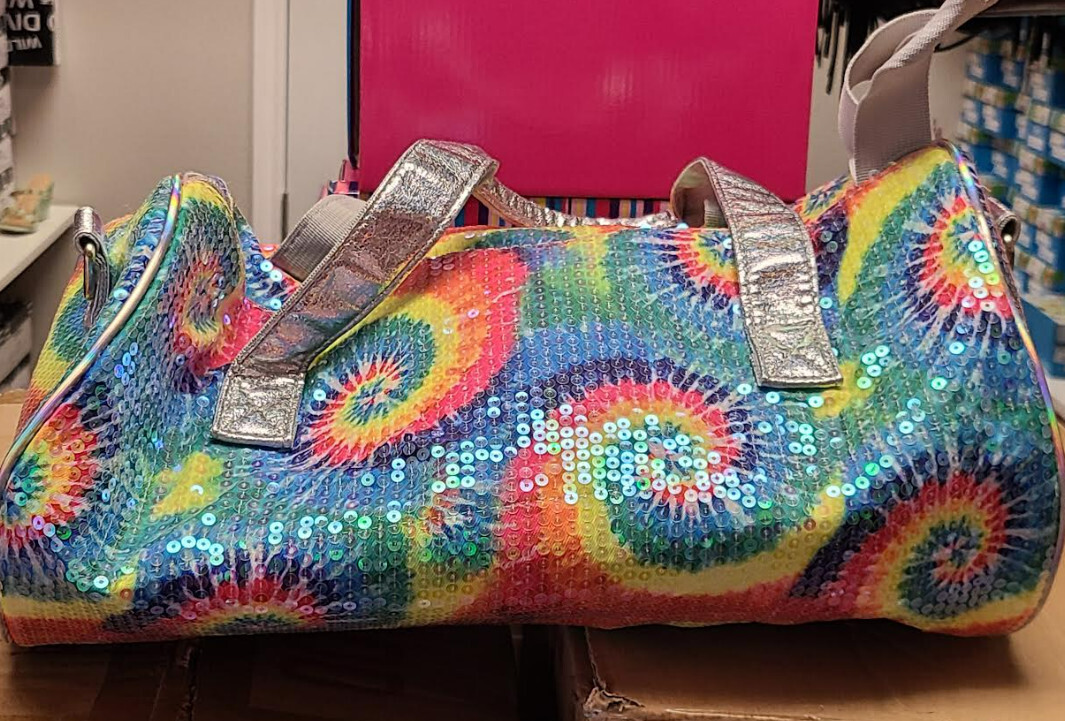HBG103686  Sequins Duffle Bag   Rainbow Tie Dye