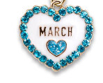 Charm It!   Gold March Birthstone Charm