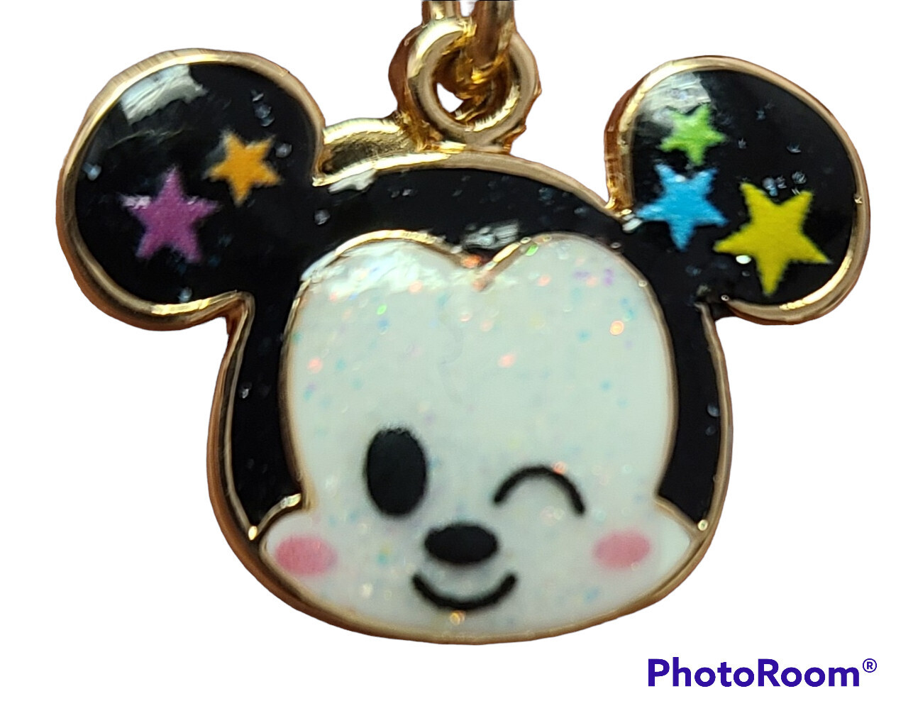 Charm It!   Gold Glitter Mickey Charm