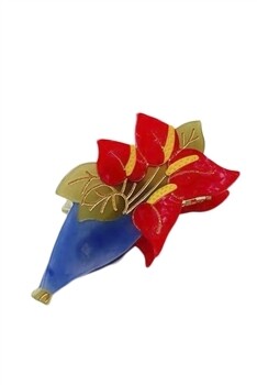 L3421   Floral Acrylic Hair Clips