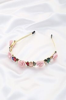 HB-2417-55   Flower Rhinstone Headband