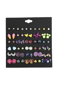 E5580   Geometry Alloy Stud Earrings Set