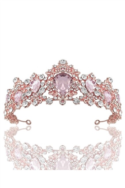 L2976   Floral Rhinestone Tiara