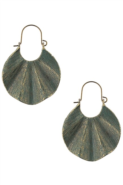 E5486   Lotus Leaf Alloy Earrings