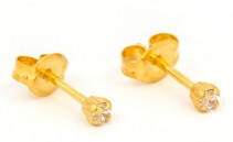 TT-740        (Tiny Tips)   Gold Plated 2MM CZ