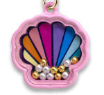 Charm It!   Gold Shell Shaker Charm