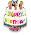 Charm It!   Gold Birthday Cake Charm
