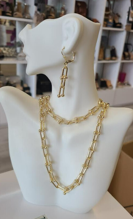 3 Piece Gold Filled Set (Earrings, Necklace &amp; Bracelet)
