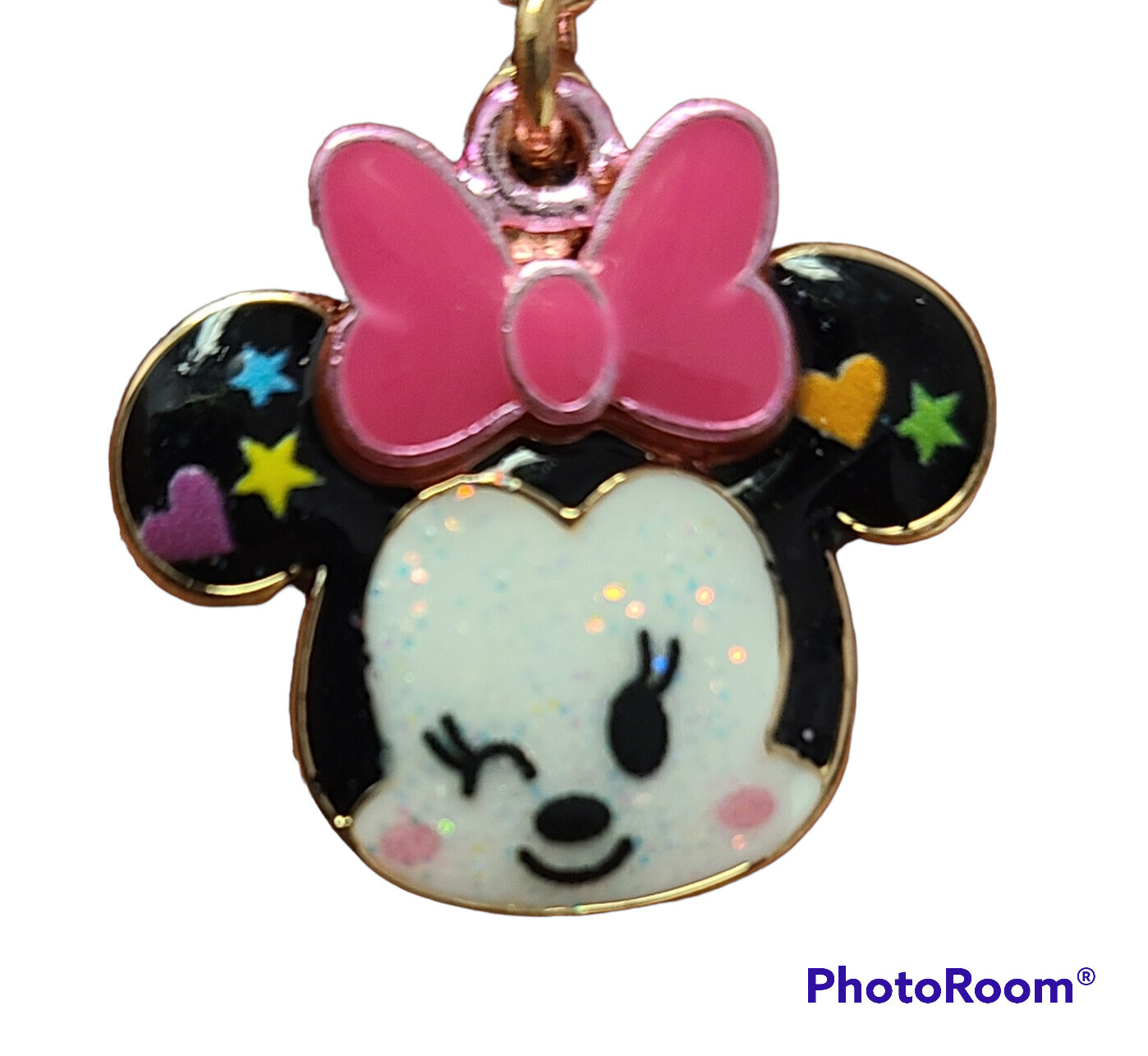 Charm It!   Gold Glitter Minnie Charm