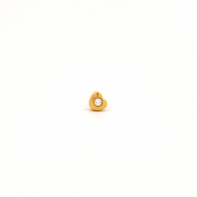 TT-5024        (Tiny Tips)   GoldPlated 4MM Heartlite Crystal