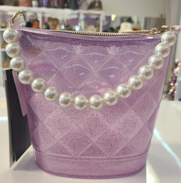 LGZ059-Lav   Jelly Pearl Purse   Lavender