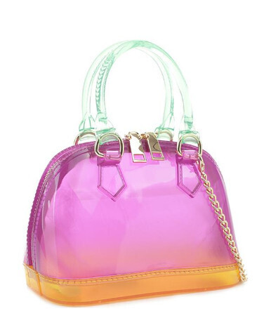 JB-5893-CB Multi Tone Fashion Jelly Tote Bag