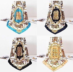 Classic Design Satin Feel Square Scarves