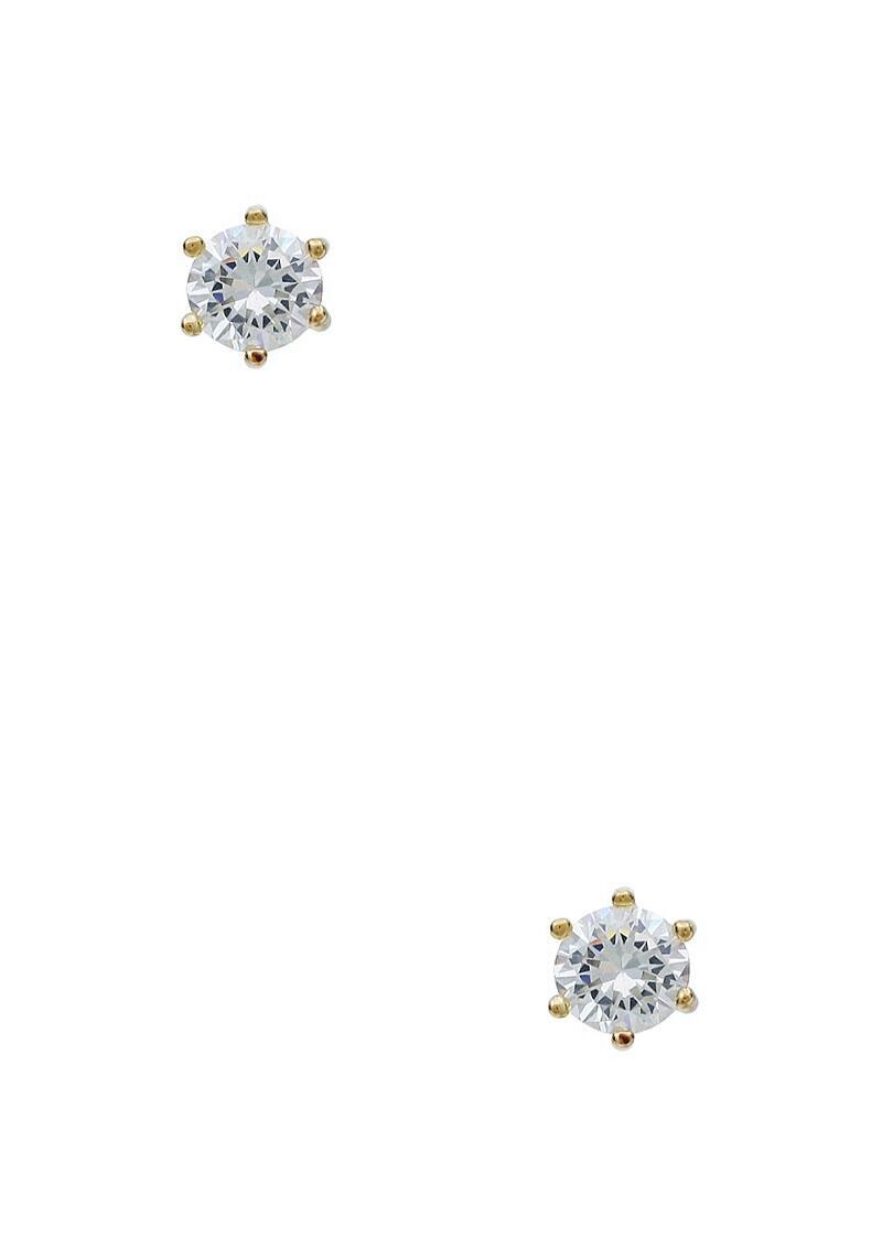 E-302-RM   CZ Stud Earrings   Gold