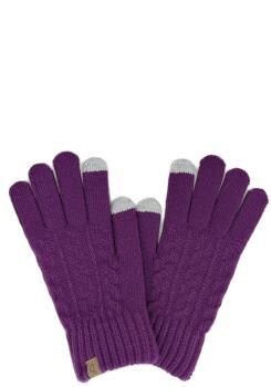 BGT-120125   Cable Knit Smart Touch Gloves   Purple
