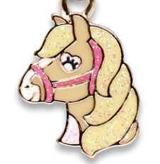 Charm It!   Gold Glitter Horse Charm