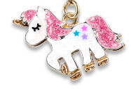 Charm It!   Gold Glitter Unicorn Charm