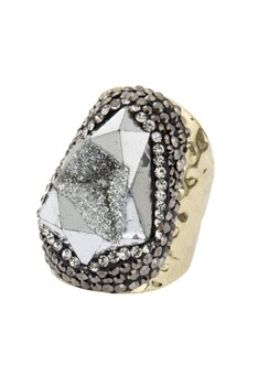 R1948   Druzy Rhinestone Alloy Rings