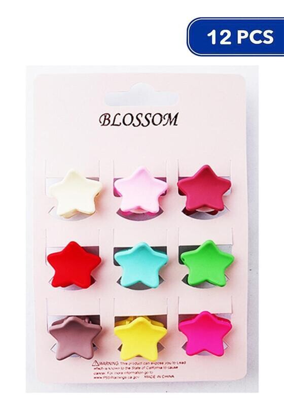 IJC-557   Mini Star Hair Claws Asst Colors