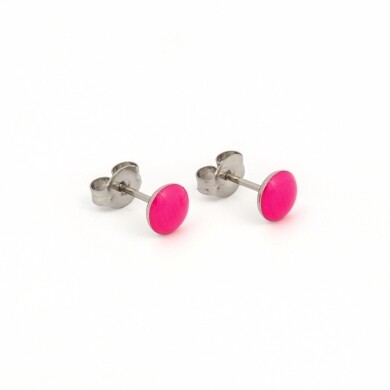 TT628W        (Tiny Tips)   Stainless Steel Novelty Neon Hot Pink