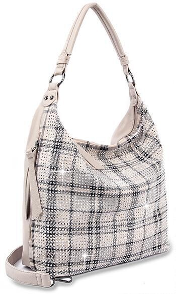 BWD-2023-BG   Signature Checkered Crossbody Sling   Color:Beige