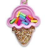 Charm It!   Gold Ice Cream Cone Shaker Charm
