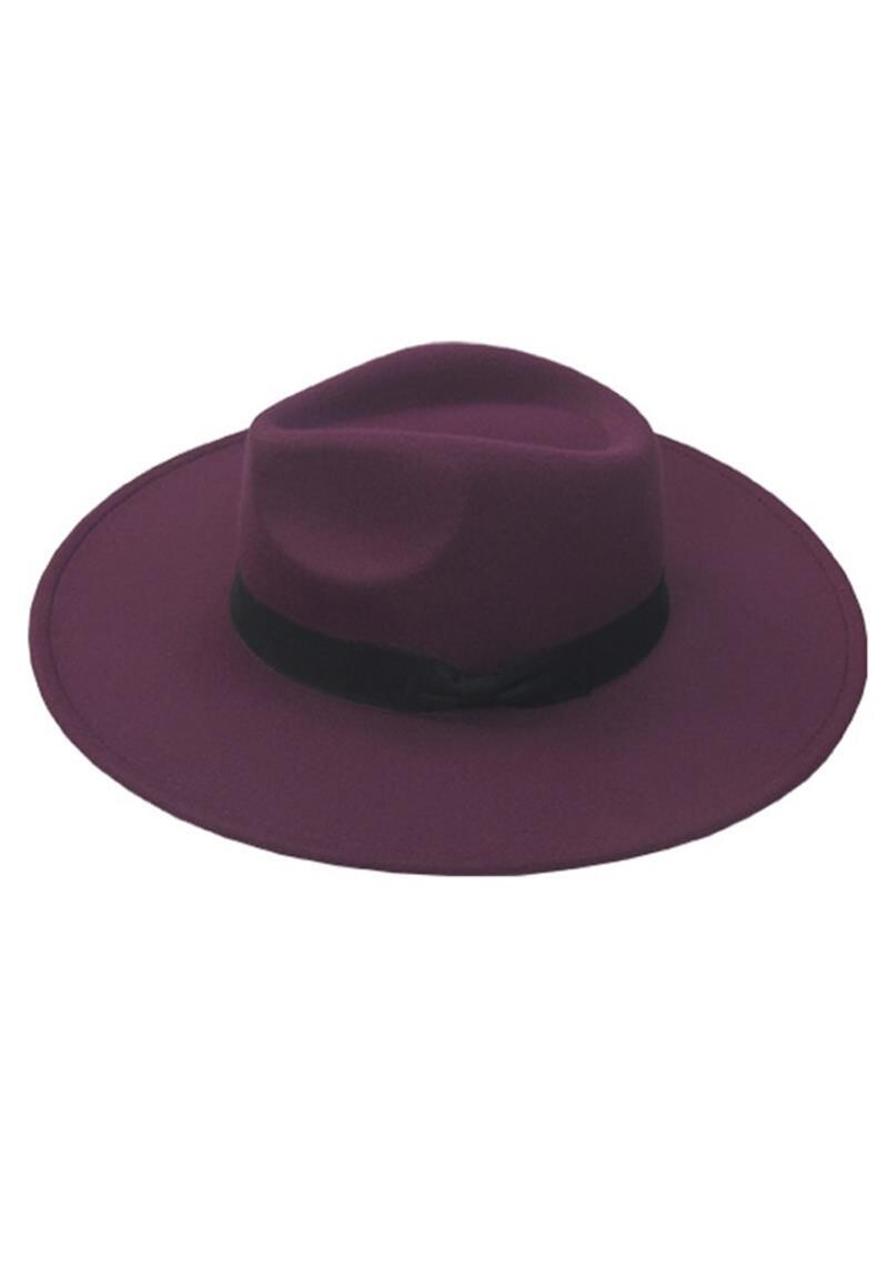 BHT-07238   Fashion Basic Style Fedora   Color:Purple