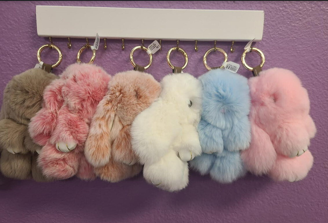 OMK010   Big Bunny Keychain   Color:Assorted