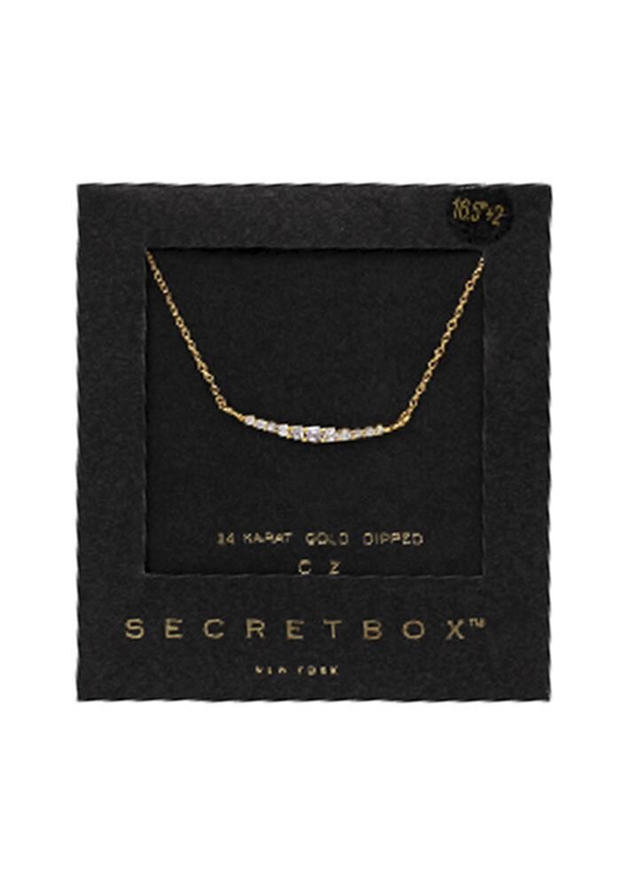 SB-29427 14k Gold Dipped Dainty CZ Necklace