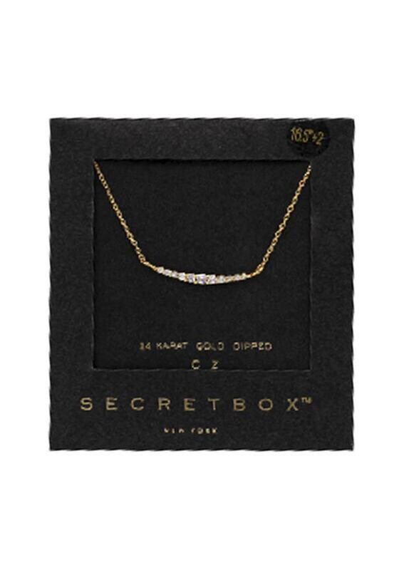 SB-29427 14k Gold Dipped Dainty CZ Necklace