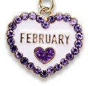 Charm It!   Gold February Birthstone Charm