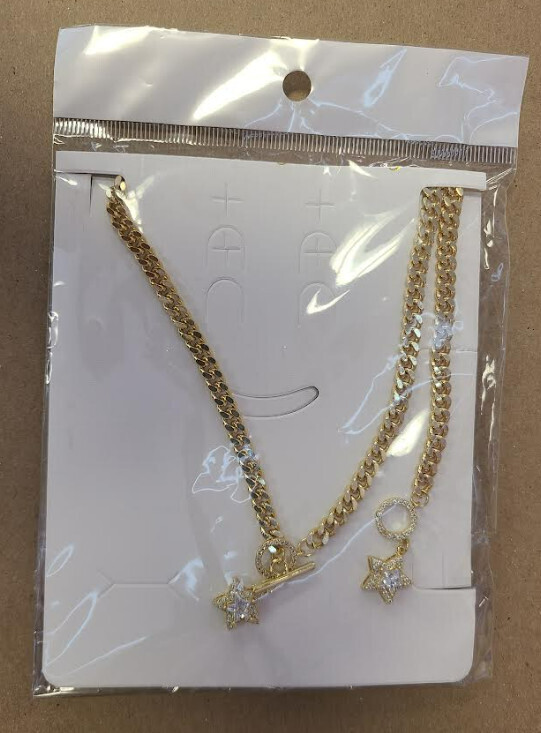 2 Piece Gold Filled Star Set (Necklace &amp; Bracelet)