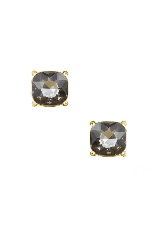 27601   10MM Crystal Stone Cushion Post Earring
