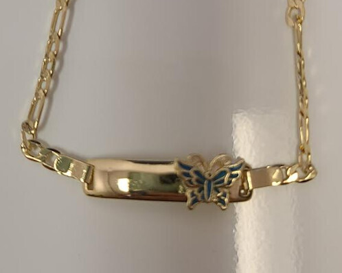 Baby   Gold Filled Butterfly Plate Bracelet