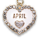 Charm It!   Gold April Birthstone Charm