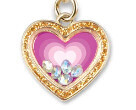 Charm It!   Gold Heart Shaker Charm