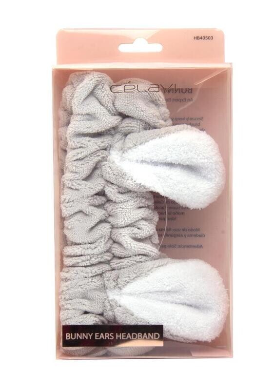 HB40503   Bunny Ears Head Band   Grey