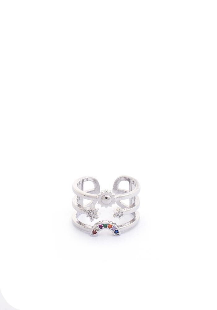 5C0770   Sodajo Sun Rainbow Ring Silver