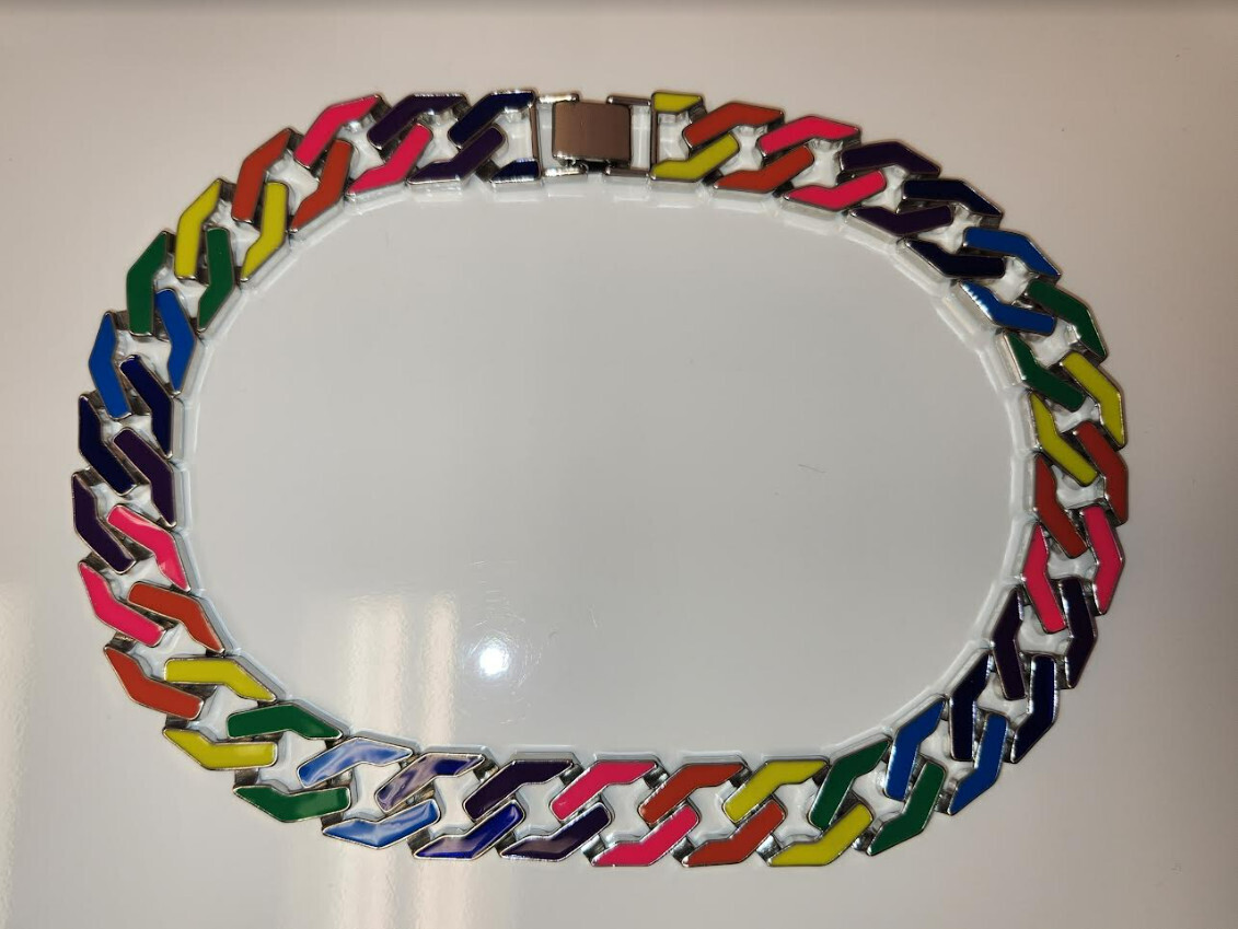Rainbow Link Silver Chain