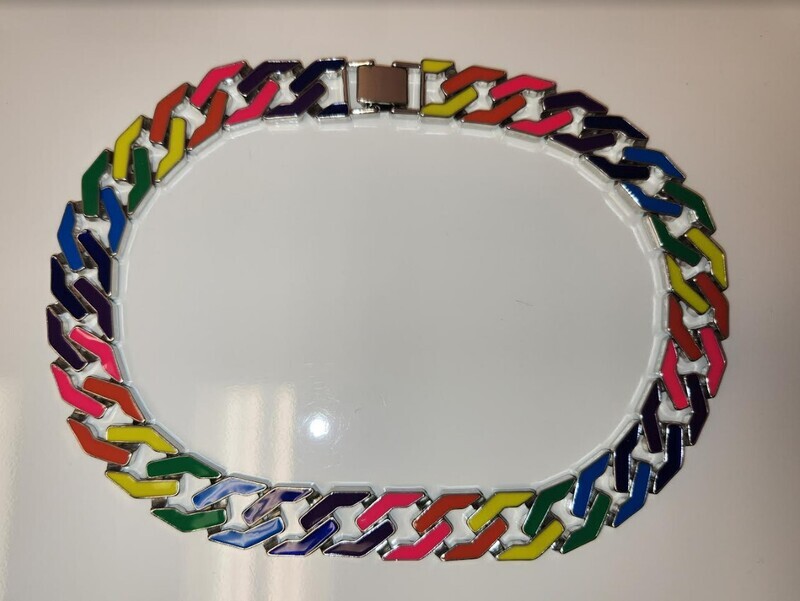 Rainbow Link Silver Chain