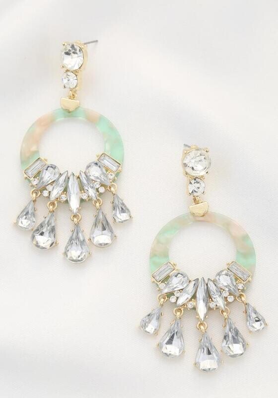 TD-4760 Teardrop Dangle Earrings